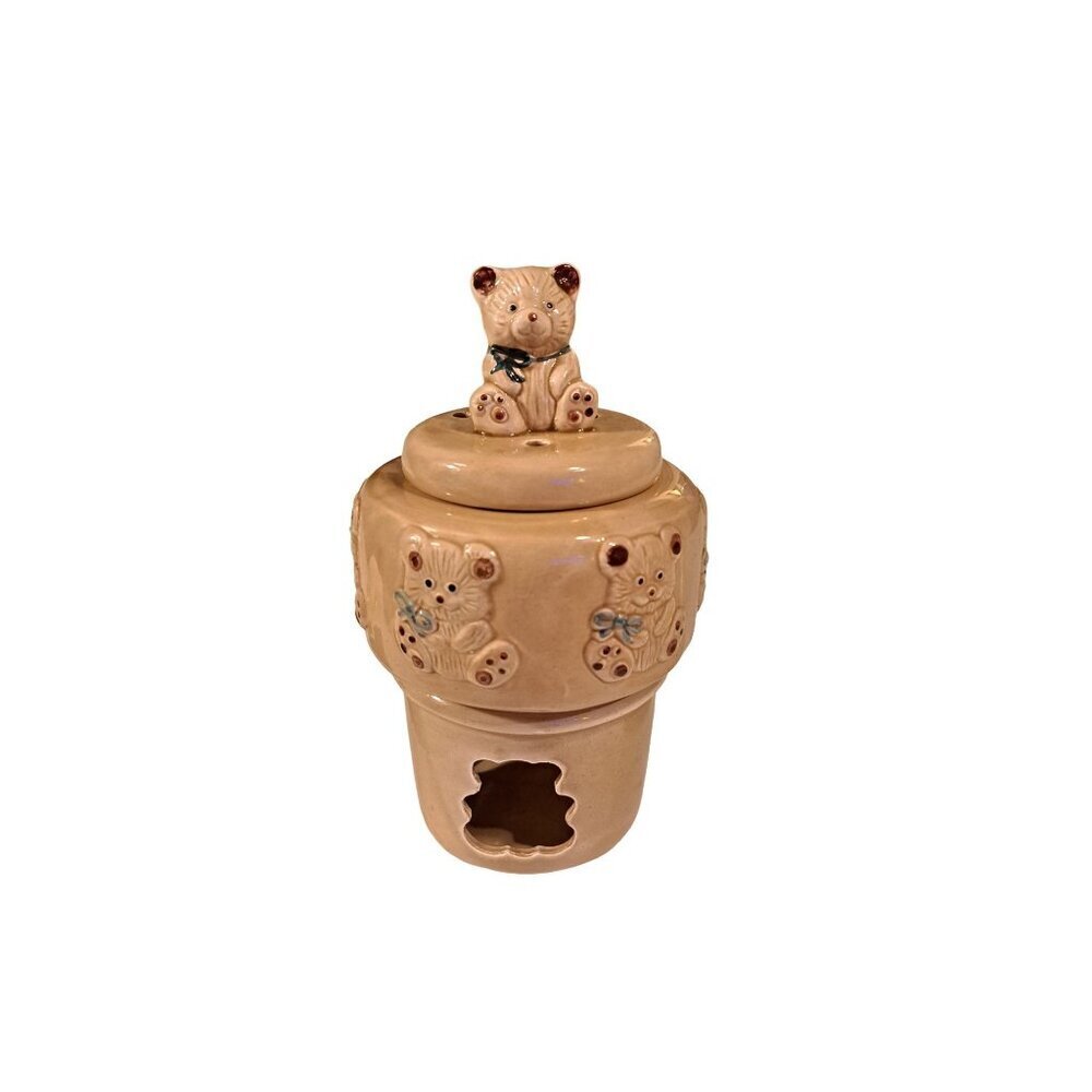 Vintage Made in Taiwan 1998 Teddy Bear Ceramic Potpourri Warmer